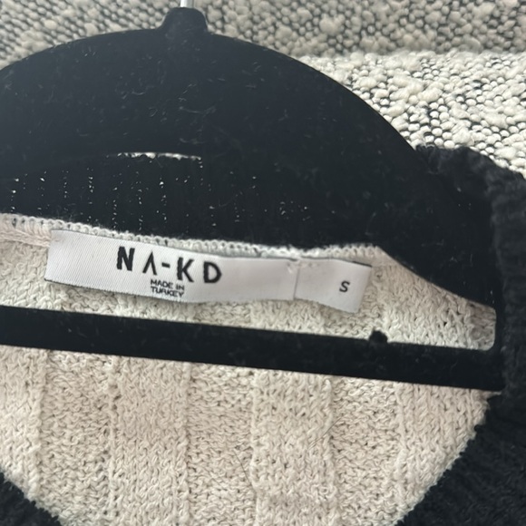 NA-KD Knitted Contrast Color Top Small - Picture 3 of 7